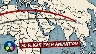 How to Create a 3D Flight Path with Airplane Animation | DaVinci Resolve