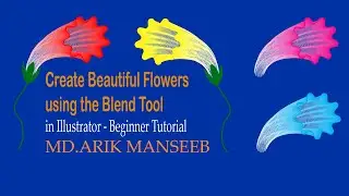 Create Beautiful Flowers using the Blend Tool in Illustrator - Beginner Tutorial @ShuvoCreators