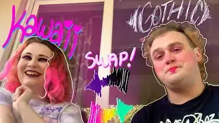 🧟‍♂️💕Me and my brother swap makeup styles! 💕🧟‍♂️