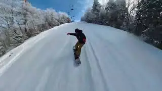 Snowboarding Bolton Valley, Vermont Wilderness Lift