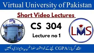 CS304 Lecture 1 | VU Short Lecture 1 | CS 304 short lecture | CS304 -Object Oriented Programming