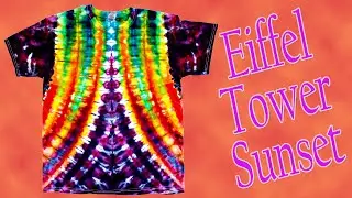 Tie Dye:  Eiffel Tower Sunset [Ice Dye]
