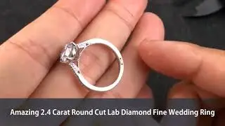 Amazing 2.4 Carat Round Cut Lab Diamond Fine Wedding Ring