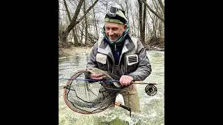 Нахлыстовая рыбалка - Сербия, река Млава, начало марта. Flyfishing on Mlava river, Serbia.