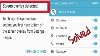 100 % Solved Turn Off Screen Overlay Detected | Samsung J7 Prime | Any Android Marshmellow