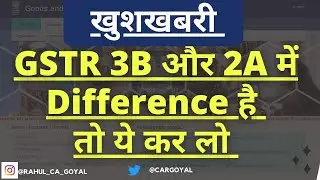 Difference in Input Tax Credit availed GSTR-3B as compared to GSTR-2A