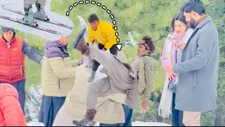 PUBLIC REACTION ON MY SKIER ⛷️🤨 || SKATING