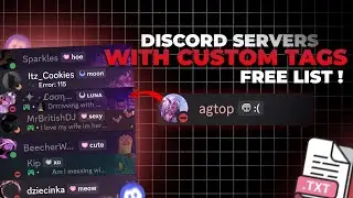 Best CUSTOM TAGS Server Discord | How to get GUILD TAGS on Discord | Free Guild tags list