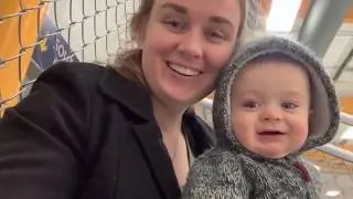 BABY'S FIRST TIME WATCHING HOCKEY | MILITARY PLAYING HOCKEY (7Element)