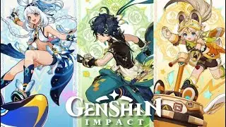 Genshin Impact l Геймплей Качины, Муалани и Кинича.
