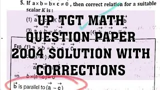 up tgt math question paper 2004 solution q  11 to 40