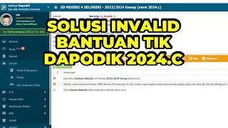 CARA MENGATASI INVALID DENGAN KETERANGAN UPDATE BANTUAN TIK ALAT DARI BLOCKGRANT DI DAPODIK 2024 C