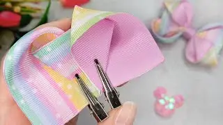 Magnificent and really Simple Ribbon Bow - How to make hair bow from ribbon 🎀