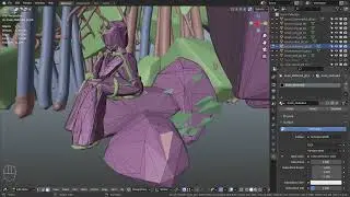 OpenBrush и Blender. Решаю проблему несгруппированных полигонов