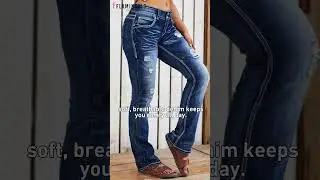 【Flamingals】Wash Ripped Contrast Stitch Double Button Low Rise Bootcut Jeans#bootcutjeans  #ootd
