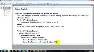 VBA Function to Neatly Format Any Phone Number