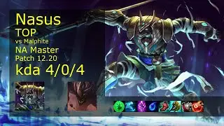 Rank 4 NA Nasus Top: Nasus vs Malphite