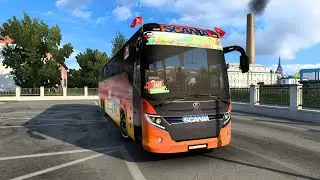 Scania Touring Bus Skin for Palestine ets2 mods 1.47 to 1.50.x