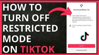 How To Turn Off Restricted Mode On Your TikTok Account 2024.  ||  TikTok Restricted Mode 2024.