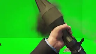 RPG Shot with blast Green Screen