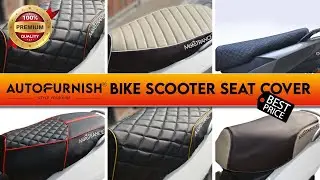 PU Leather Designer Bike Scooter Seat Cover | AutoFurnish