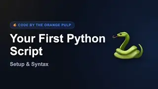 Your FIRST Python Script! (Setup, Syntax & Run Code)