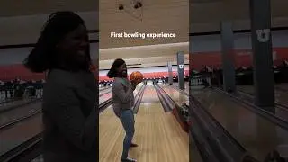 First-time bowling🤗. Nailed it like a champ🏆 #champion #champions #saltlakecity #utah #bowling