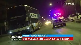 Cochabamba: Interceptan a un bus que circulaba sin luces en plena carretera
