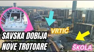 U TOKU IZGRADNJA TROTOARA U DELU PORED KOMPLEKSA BEOGRAD NA VODI