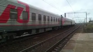 ЧС7-185 с составом поезда №53 Пермь - Симферополь 10.02.2014