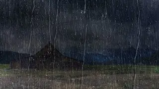 Fall Asleep Fast with 3 Hours of Heavy Rain and Chill Thunder Sounds in a Traditional Old Barn