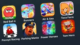 8 Apple Tablet Games: Red Ball 4,My Little Pony: Rainbow Runners,PAW Patrol Air+Sea Adventures