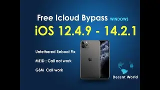 Free Untethered Bypass 12.4.9 to 14.2.1  Windows