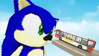 Cars vs Giant Sonic | Teardown