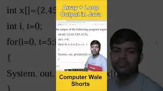 Array + Loop Output Question in Java | Solving Trick | Computer Competency based Questions
