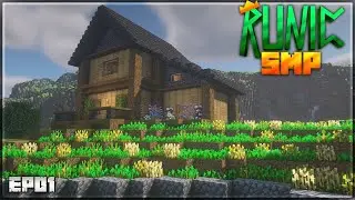 Minecraft Runic SMP | Episode 1: A Great Start And Starter Base!