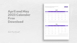 April and May 2023 Calendar Free Download