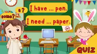 Learn English for Kids: A / Some Quiz | Present Simple Tense ESL Practice Test