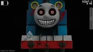 FNAT / Five Nights at Thomas 1-3 All Jumpscares / Deaths [HD] + In Slow Motion