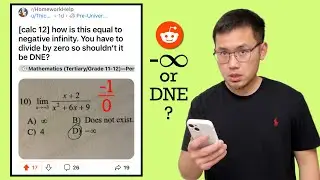How is this limit equal to -inf? You have to divide by zero so shouldn't it be DNE? Reddit calculus