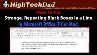 How to Fix Repeating Black Boxes in a Line in Microsoft Word