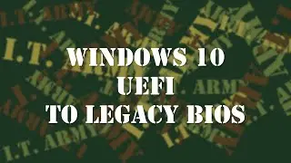 Convert disk from GPT to MBR and Windows 10 from UEFI TO BIOS