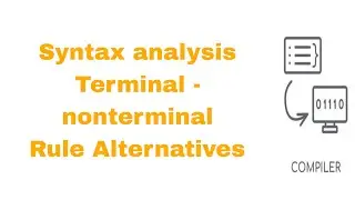 شرح Terminal - nonterminal - rule alternative (Syntax analysis) | كوبيلر بالعربي