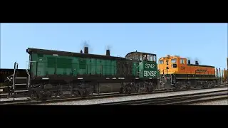 Run8 Train Simulator: First train into the Riverbank yard, north of Modesto.