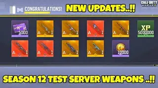 SEASON 12 TEST SERVER WEAPONS ..!! CODM SEASON 12 TEST SERVER  CODM S12 BETA