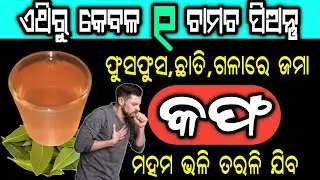 ଏଥିରୁ କେବଳ ୧ ଚାମଚ ପିଅନ୍ତୁ, ଫୁସଫୁସ,ଛାତି,ଗଳାରେ ଜମା କଫ ମହମ ଭଳି ତରଳି ଯିବ | Cough Remedy in Odia