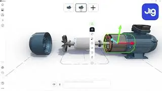 JigSpace demo: Induction motor model ⚙️ CAD file to 3D presentation