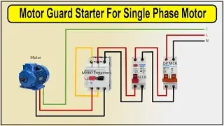 How to Make Motor Guard Starter For Single Phase Motor Wiring Diagram | Motor starter wiring