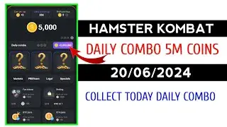 Today 20 June Hamster Kombat Bot Ka Daily Combo 5M Coins Collect | Daily Combo 20 June | Hamster Bot