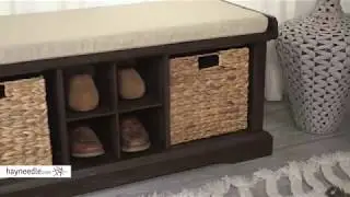 Belham Living Dempsey Entryway Storage Bench - Walnut - Product Review Video